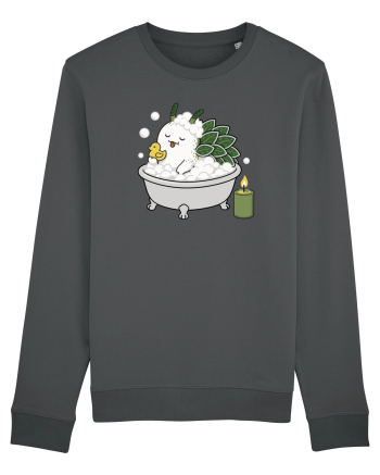 Funny Leaf Sheep Sea Slug Spa Day Cartoon Cute Ocean Life Anthracite
