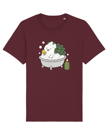 Funny Leaf Sheep Sea Slug Spa Day Cartoon Cute Ocean Life Burgundy