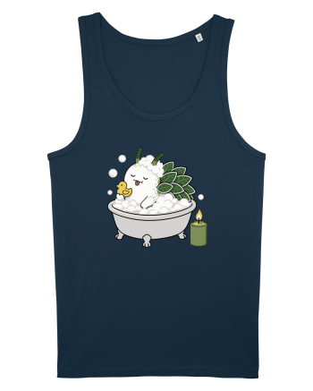 Funny Leaf Sheep Sea Slug Spa Day Cartoon Cute Ocean Life Navy