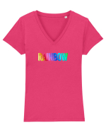 Rainbow  Tricou mânecă scurtă guler V Damă Evoker