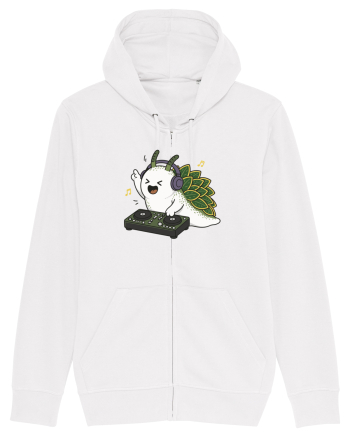 Funny DJ Leaf Sheep Sea Slug Cartoon Cute Music Lover Ocean Animal White