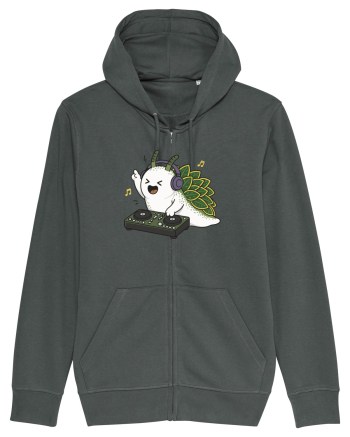 Funny DJ Leaf Sheep Sea Slug Cartoon Cute Music Lover Ocean Animal Anthracite