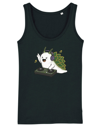 Funny DJ Leaf Sheep Sea Slug Cartoon Cute Music Lover Ocean Animal Black