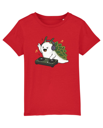 Funny DJ Leaf Sheep Sea Slug Cartoon Cute Music Lover Ocean Animal Red