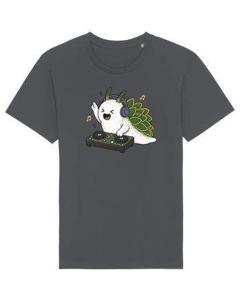 Funny DJ Leaf Sheep Sea Slug Cartoon Cute Music Lover Ocean Animal Anthracite