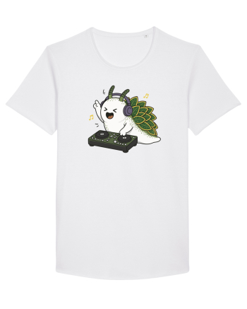 Funny DJ Leaf Sheep Sea Slug Cartoon Cute Music Lover Ocean Animal White