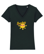 Summer  Tricou mânecă scurtă guler V Damă Evoker