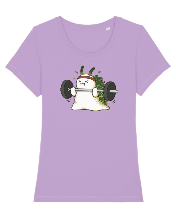 Funny Weightlifting Leaf Sheep Sea Slug Cartoon Cute Gym Ocean Lavender Dawn