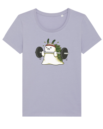 Funny Weightlifting Leaf Sheep Sea Slug Cartoon Cute Gym Ocean Lavender