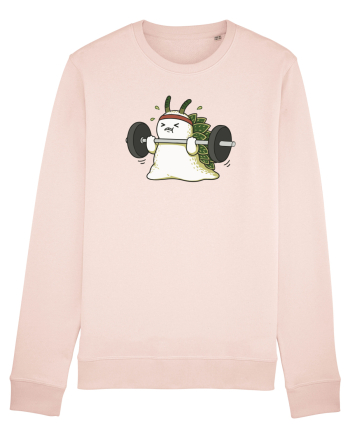 Funny Weightlifting Leaf Sheep Sea Slug Cartoon Cute Gym Ocean Candy Pink