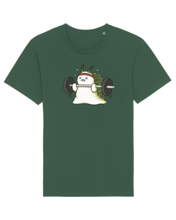 Funny Weightlifting Leaf Sheep Sea Slug Cartoon Cute Gym Ocean Bottle Green