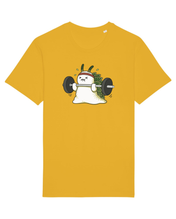 Funny Weightlifting Leaf Sheep Sea Slug Cartoon Cute Gym Ocean Spectra Yellow