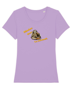 Mănânc doar...ce contează  Tricou mânecă scurtă guler larg fitted Damă Expresser