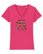 Programul meu.... Tricou mânecă scurtă guler V Damă Evoker