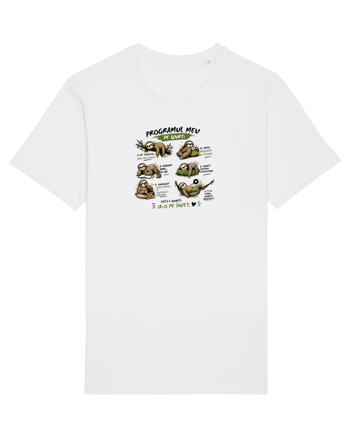 Tricou mânecă scurtă Unisex Rocker White