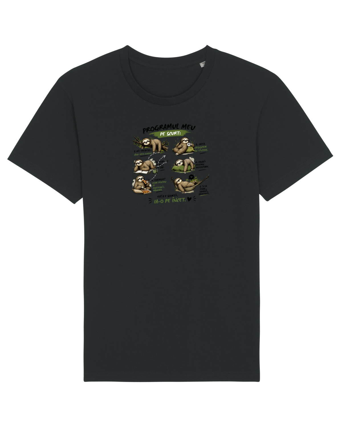 Tricou mânecă scurtă Unisex Rocker Black