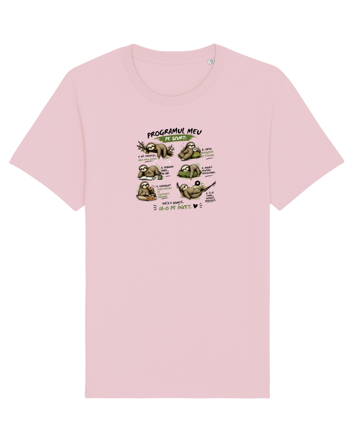 Tricou mânecă scurtă Unisex Rocker Cotton Pink