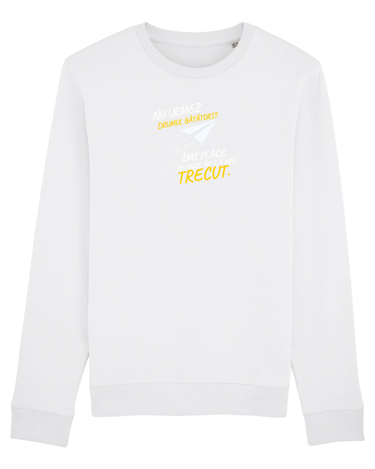 Bluză mânecă lungă Unisex Rise White