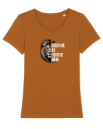 Disciplină azi. Libertate mâine. Tricou mânecă scurtă guler larg fitted Damă Expresser