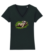 Leneș  Tricou mânecă scurtă guler V Damă Evoker