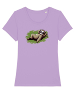 Leneș  Tricou mânecă scurtă guler larg fitted Damă Expresser
