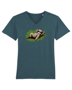 Leneș  Tricou mânecă scurtă guler V Bărbat Presenter