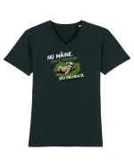 Nu mâine. Poate poimâine. Sau niciodată  Tricou mânecă scurtă guler V Bărbat Presenter