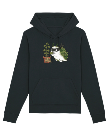 Funny Leaf Sea Slug Plant Thief Cartoon Cute Garden Ocean Animal Black