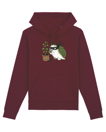 Funny Leaf Sea Slug Plant Thief Cartoon Cute Garden Ocean Animal Burgundy