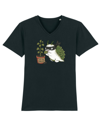Funny Leaf Sea Slug Plant Thief Cartoon Cute Garden Ocean Animal Black
