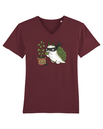 Funny Leaf Sea Slug Plant Thief Cartoon Cute Garden Ocean Animal Burgundy