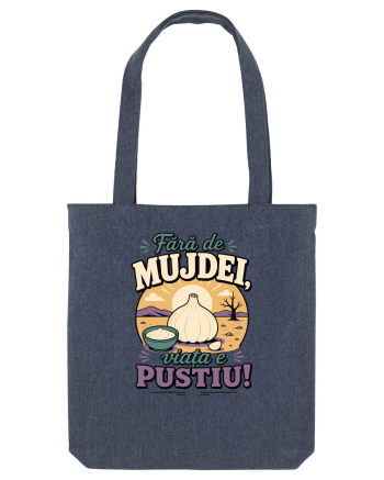 Fără de Mujdei, Viața e Pustiu! Funny Romanian Garlic Sauce Quote Midnight Blue