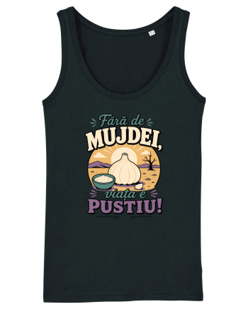 Fără de Mujdei, Viața e Pustiu! Funny Romanian Garlic Sauce Quote Black