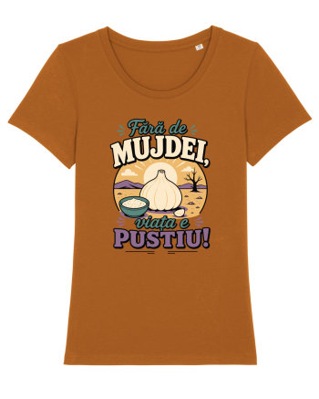 Fără de Mujdei, Viața e Pustiu! Funny Romanian Garlic Sauce Quote Roasted Orange