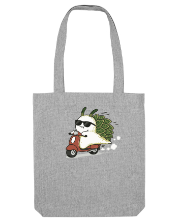 Funny Leaf Sea Slug Riding Scooter Cute Ocean Animal Summer Heather Grey