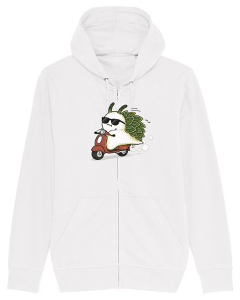 Funny Leaf Sea Slug Riding Scooter Cute Ocean Animal Summer White