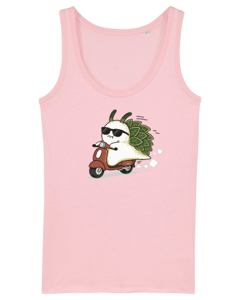 Funny Leaf Sea Slug Riding Scooter Cute Ocean Animal Summer Cotton Pink