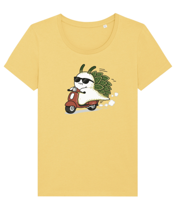Funny Leaf Sea Slug Riding Scooter Cute Ocean Animal Summer Jojoba