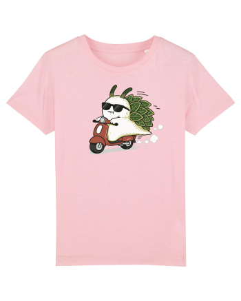 Funny Leaf Sea Slug Riding Scooter Cute Ocean Animal Summer Cotton Pink