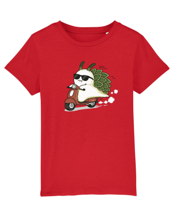 Funny Leaf Sea Slug Riding Scooter Cute Ocean Animal Summer Red