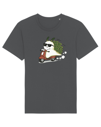 Funny Leaf Sea Slug Riding Scooter Cute Ocean Animal Summer Anthracite