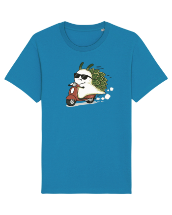 Funny Leaf Sea Slug Riding Scooter Cute Ocean Animal Summer Azur