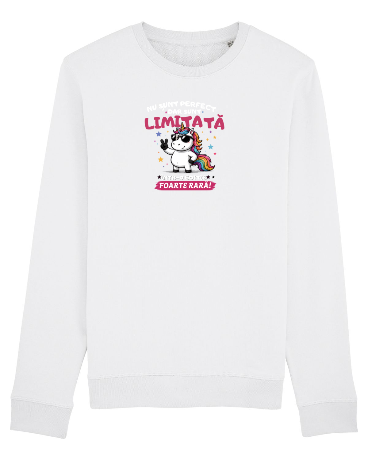 Bluză mânecă lungă Unisex Rise White