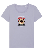 Trăiesc doar pentru mâncare  Tricou mânecă scurtă guler larg fitted Damă Expresser