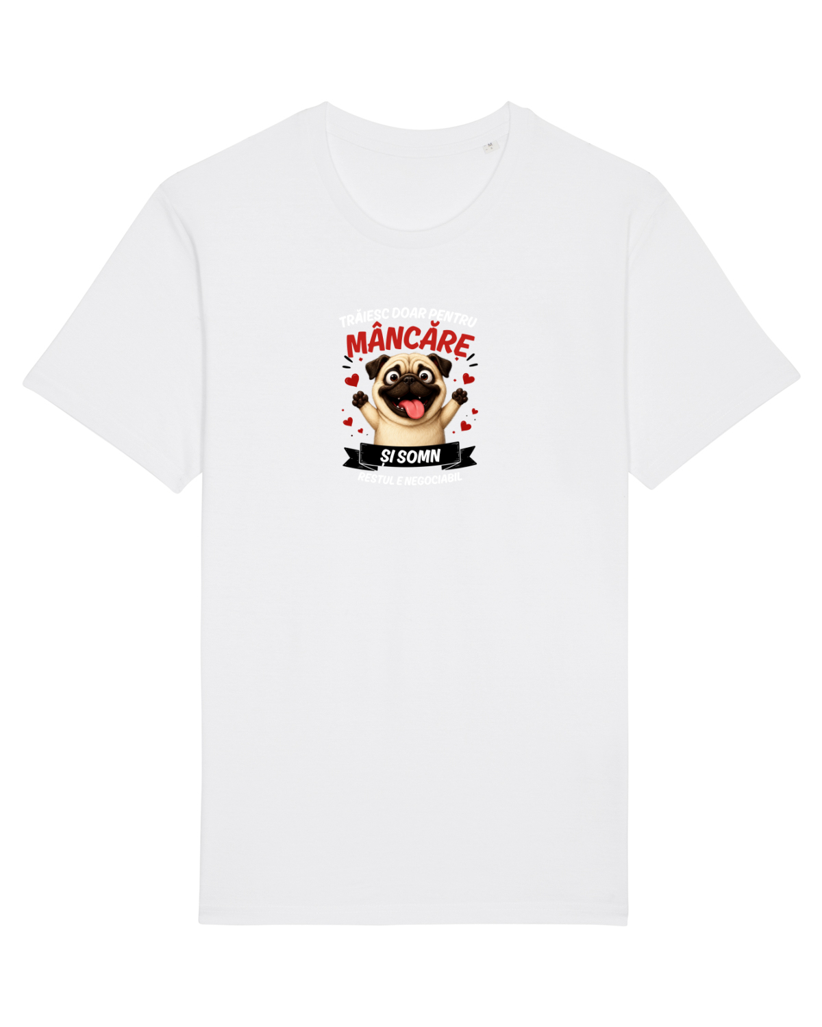 Tricou mânecă scurtă Unisex Rocker White