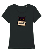 Pierdut pisoi..caut pisică  Tricou mânecă scurtă guler larg fitted Damă Expresser