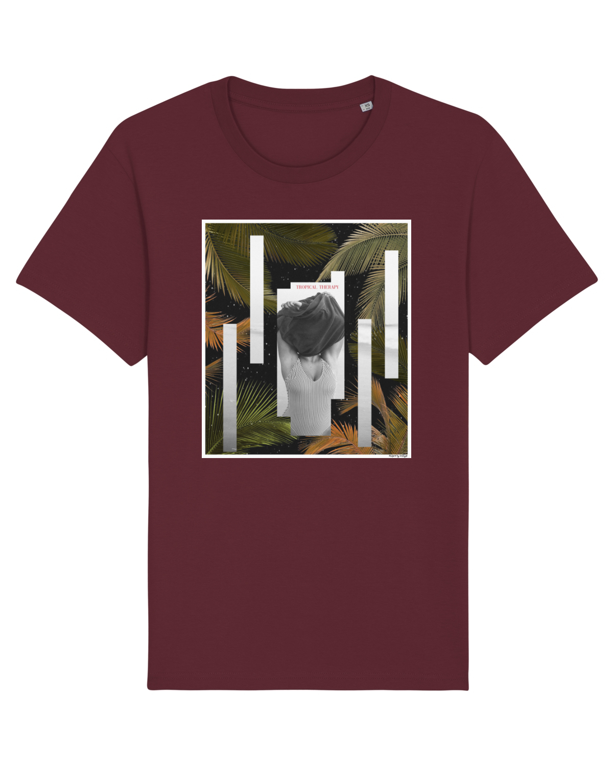 Tricou mânecă scurtă Unisex Rocker Burgundy