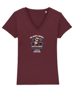 Nu sunt leneș  Tricou mânecă scurtă guler V Damă Evoker