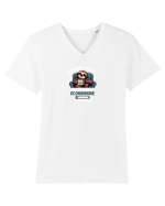 Nu sunt leneș  Tricou mânecă scurtă guler V Bărbat Presenter