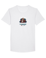 Nu sunt leneș  Tricou mânecă scurtă guler larg Bărbat Skater